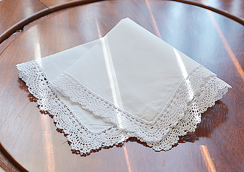 Classic Hemstitch Handkerchief. Style # 2061. 13"